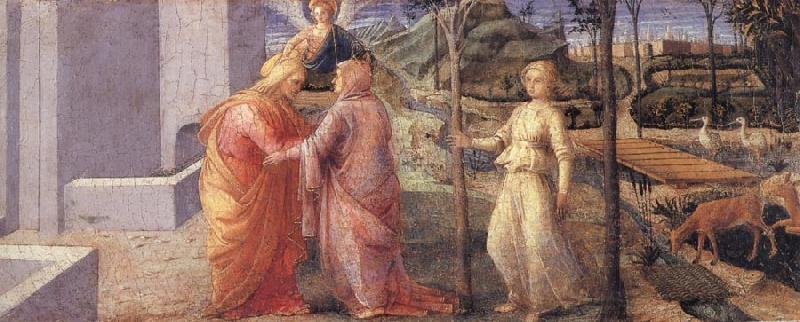 Fra Filippo Lippi The Meeting of Joachim and Anna at the Golden Gate Sweden oil painting art